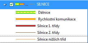 Obr. 4 - Legenda vytvořené tematické vrstvy