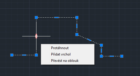 Dynamická editace křivky