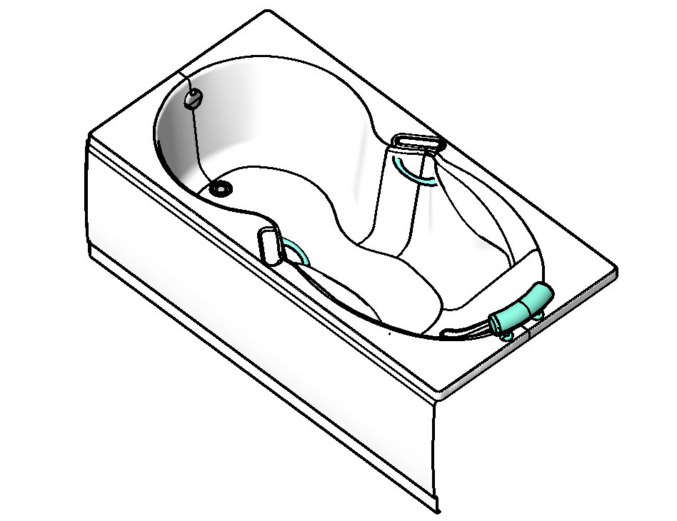 3D schema - střední a jemný detail